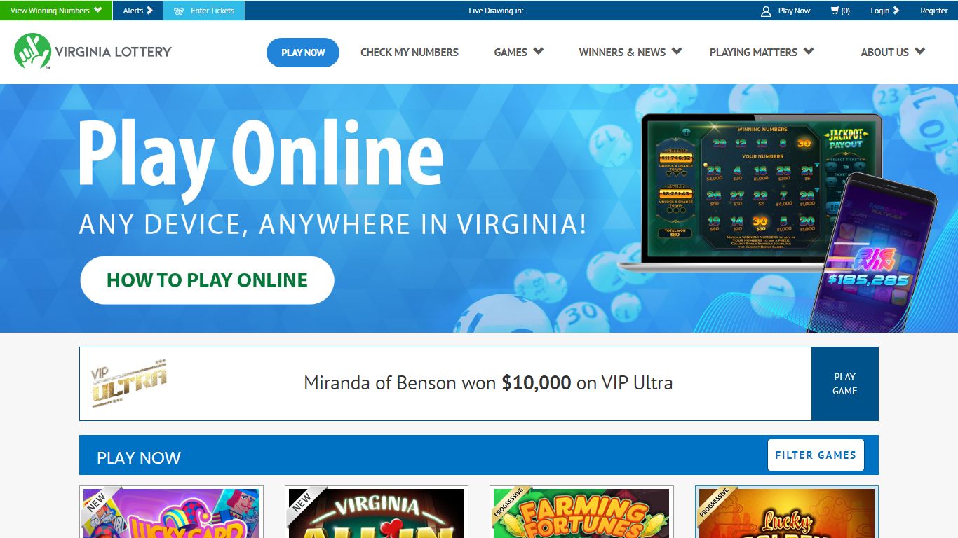 Play Lottery Games Online - Online Games | Virginia Lottery